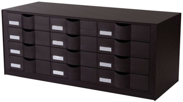 PAPERFLOW Schubladenelement für Rollladenschrank easyOffice schwarz, 9H444L1.01