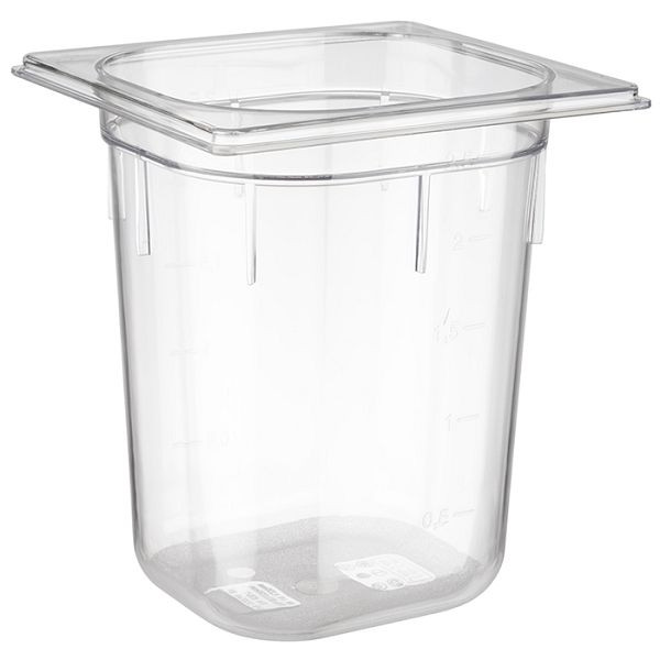 APS GN 1/6 Behälter, 17,6 x 16,2 cm, Tiefe: 200 mm, Polycarbonat, 3,4 Liter, 82042