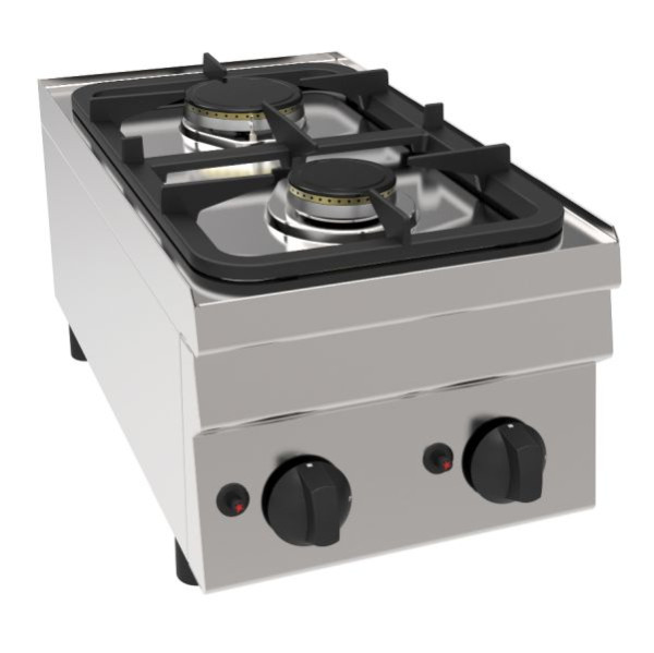 NordCap Gasherd GH6 / 2FLT, Tischgerät, Piezo-Zündung, 472113001