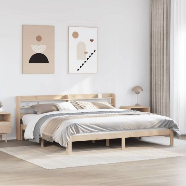 vidaXL Bettgestell mit Kopfteil ohne Matratze 180x200 cm, 3306794