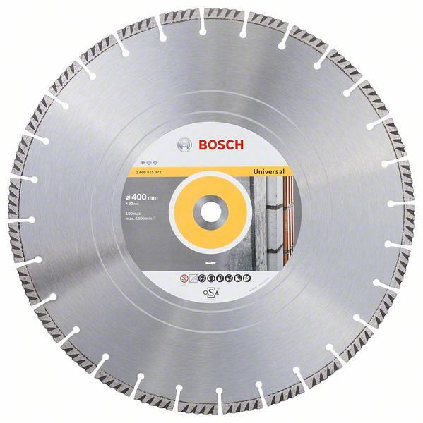 Bosch Diamanttrennscheibe Standard for Universal, 400 x 20 x 3,2 x 10 mm, 2608615072