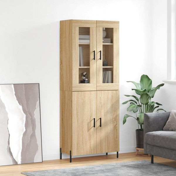 vidaXL Highboard Sonoma-Eiche 69,5x34x180 cm Holzwerkstoff, 3198220