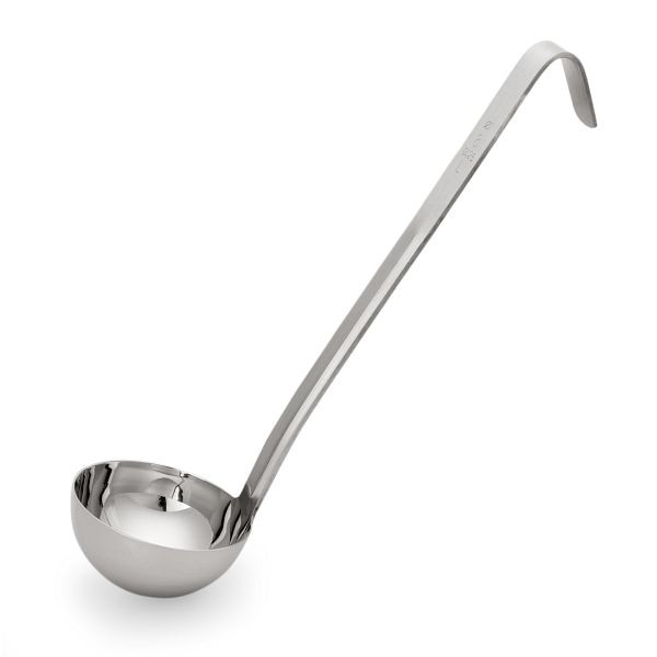 WAS Kitchen Tool 2085 Schöpfkelle, kurzer Hakenstiel, Durchmesser 5 cm, 20 cm, Chromnickelstahl, 2086050