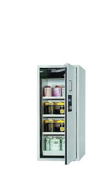 asecos Sicherheitsschrank S-CLASSIC-90, S90.129.060.R in lichtgrau RAL 7035 mit 3x Fachboden (Stahlblech), 30240-001-33494