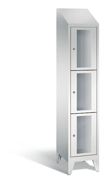 C+P Schließfachschrank Classic, H1850xB420xT500mm, Farbe: Lichtgrau, 8010A123 S10019
