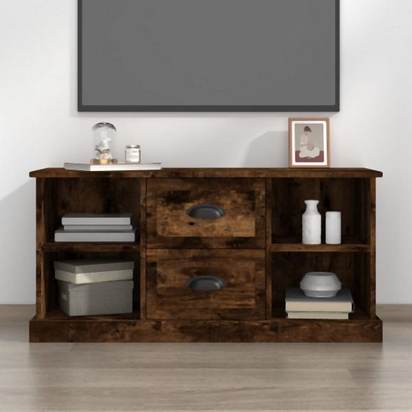 vidaXL TV-Schrank Räuchereiche 99,5x35,5x48 cm Holzwerkstoff, 816277