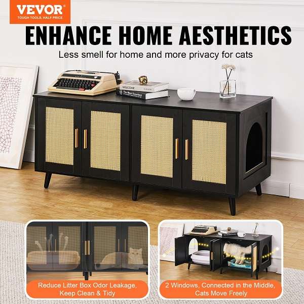 VEVOR Katzentoilette Katzenklo Schrank Katzenhaus Katzenschrank 119x05x055m  JSDMMSPWQ472J3GQVV0 gnstig versandkostenfrei online kaufen: groe Auswahl  gnstige Preise | PROFISHOP.de