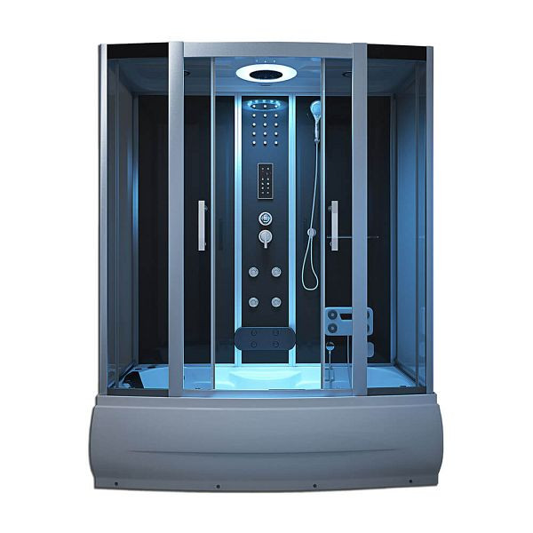 HOME DELUXE Dampfdusche DIAMOND - Farbe Schwarz, 1068, 4260255474636