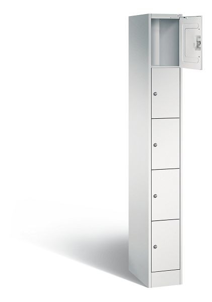 C+P Schließfachschrank Serie 8070, H1950xB240xT480mm, Farbe: Lichtgrau, 80700-10 S10000