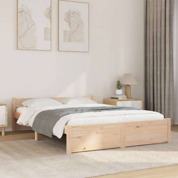 vidaXL Massivholzbett 140x200 cm, 815044, 8720286999899