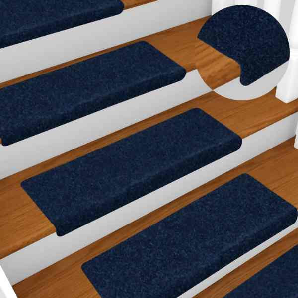 vidaXL Treppenmatten 15 Stück Nadelvlies 65x21x4 cm Blau, 326191