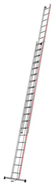 HYMER Seilzugleiter, zweiteilig, 2x20 Sprossen, Länge eingefahren 5,79 m / ausgefahren 10,26 m, 405140