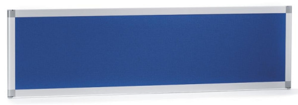 Deskin Tischtrennwand MIAMI, Stoffbespanntes Element mit Akustikschutz, blau, H 350 x B 1200 x T 22 mm, 272419