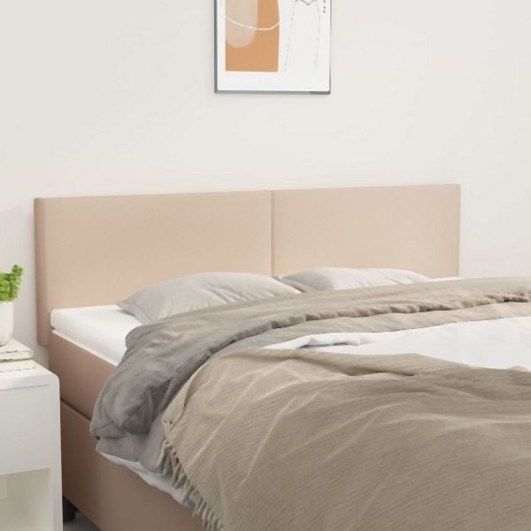 vidaXL Kopfteile 2 Stück Cappuccino-Braun 72x5x78/88 cm Kunstleder, 345797