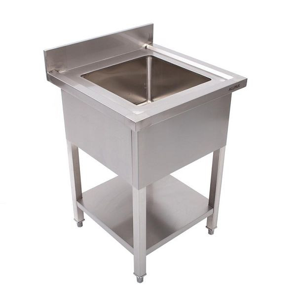 ALLPAX Edelstahl Spültisch 60 x 60 cm, Becken: 40 x 40 x 25 cm, 10022648