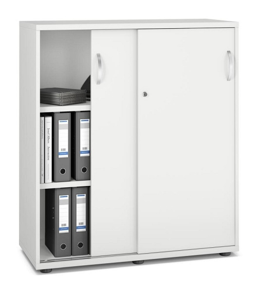 Deskin Schiebetürenschrank MULTI MODUL-PRO, Dekor weiß, B 1000 x H 1140 x T 420 mm, 352197