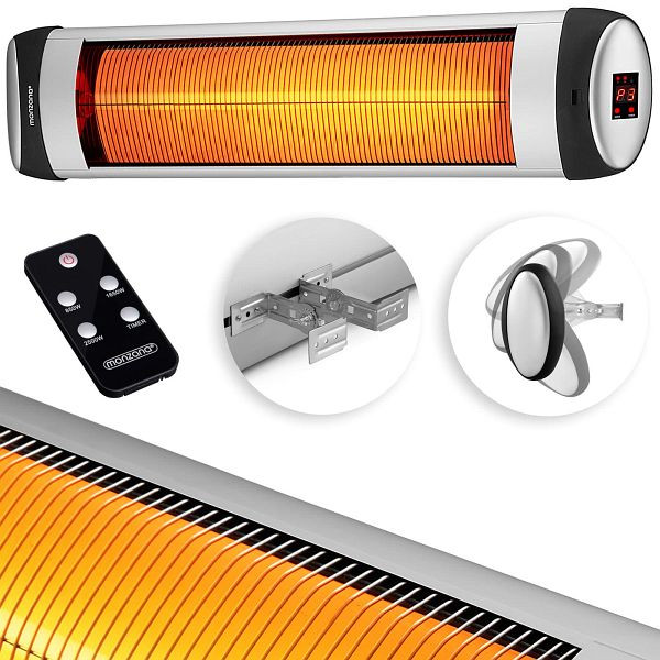 monzana Heizstrahler MZH2501 Silber 2500W 90° verstellbar, 109113