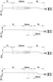 Gestigkeit Tauchfühler, -65..600°C, Handgriff, HFP 600