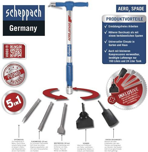 Scheppach Druckluftspaten Aero² Spade, 5909601900