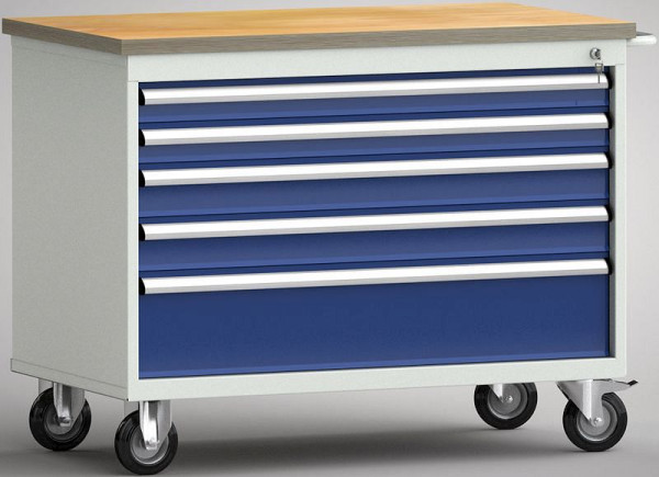 KLW Profi-Werkbank - 1060 x 620 x 840 mm L x T x H ohne Rückbrett, 75EA/75EA/100EA/100EA/200EA, WP828N-1060M30SE0005