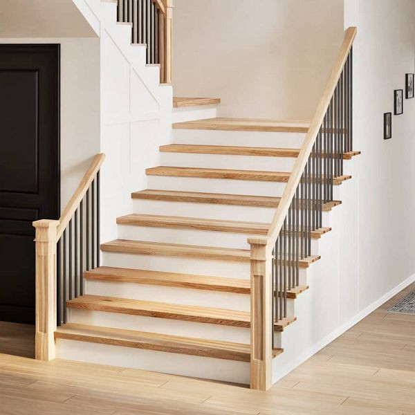 vidaXL Treppenstufen 2 Stk. Unbehandelt 120x30x2 cm Massivholz Eiche, 3283783