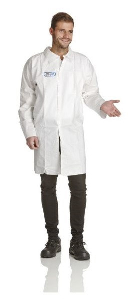 ProSafe 2-Einweg-Kittel, 2 Taschen, 5 Druckknöpfe, Größe XL, VE: 50 Stück, PS2KI-XL
