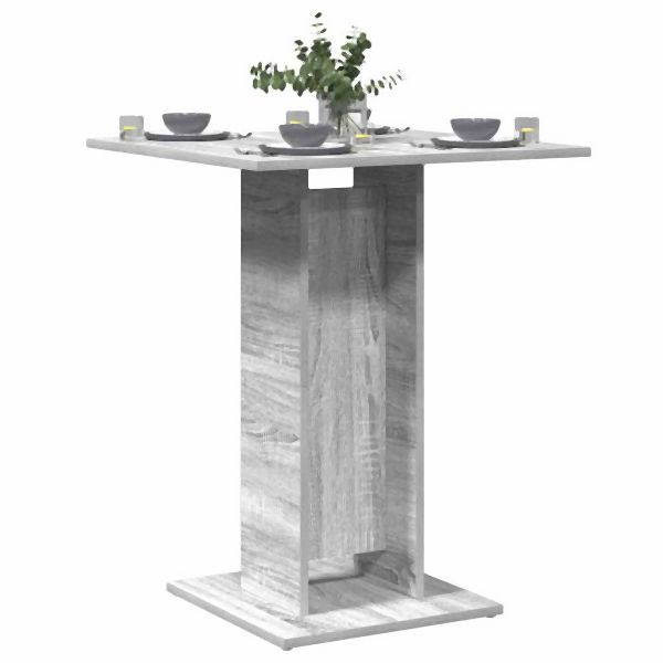 vidaXL Bistrotisch Grau Sonoma 60x60x75 cm Holzwerkstoff, 815103