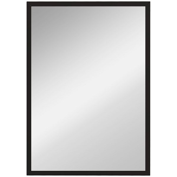 HOMCOM Wandspiegel, 50 x 70 cm, Rahmen in Holzoptik, einfache Montage, inkl. Schrauben, 830-829V84BK