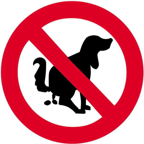 Stein HGS Sonderschild, Hier kein Hundeklo, Ø 420 mm, 14949