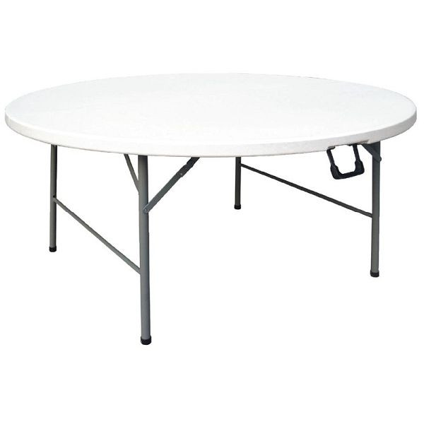 Bolero runder Klapptisch weiß 153cm, Polyethylen und Stahl, CC506