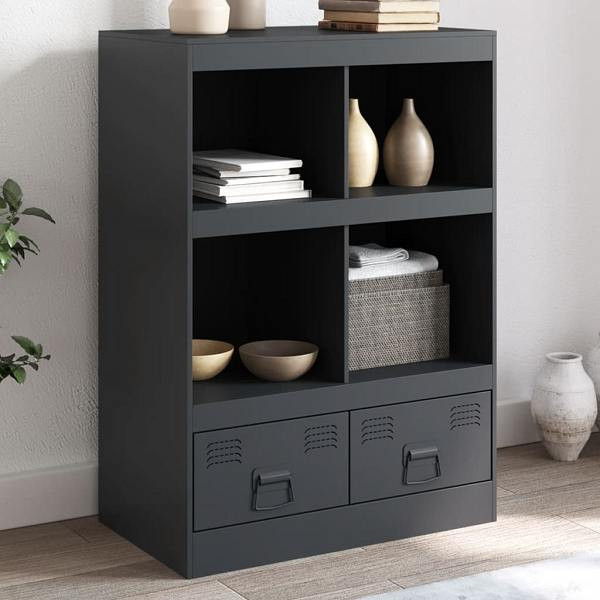 vidaXL Highboard Anthrazit 67x39x95 cm Stahl, 841801, 8721012426948