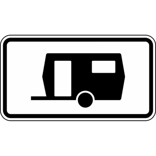 Stein HGS Kennzeichnung von Parkflächen, auf denen Wohnwagen auch länger als 14 Tage parken dürfen Nr. 1010-13, 231x420mm /RA1/Flachform 2mm, 1010-13-111
