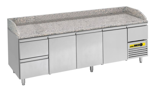 NordCap Pizzakühltisch PT 3-1, für EN 600 x 400 mm, steckerfertig, Umluftkühlung, 46711106033-0-N-Z