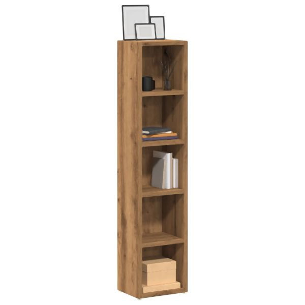 vidaXL CD-Regale 2 Stück Artisan-Eiche 21x16x93,5 cm Holzwerkstoff, 855839