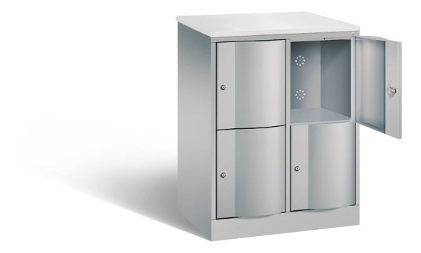 C+P Schließfachschrank Resisto, H1077xB772xT540mm, Farbe: Weißaluminium, 8472-272 S10102