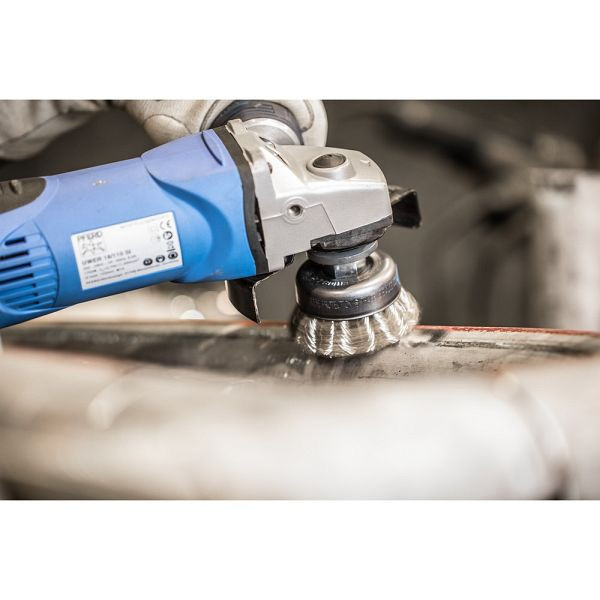 Pferd Topfbürste mit Gewinde, gezopft POS TBG 65/M14 CT INOX 0,35, 43305043