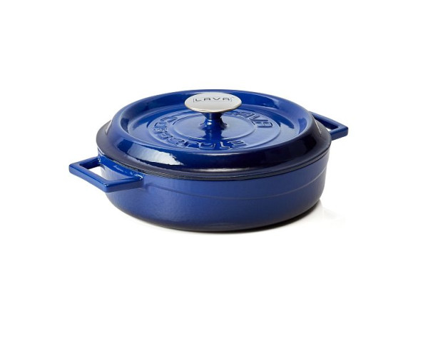 WAS Bräter Durchmesser oben 25 cm, Höhe 6,5 cm, blau, 363502024