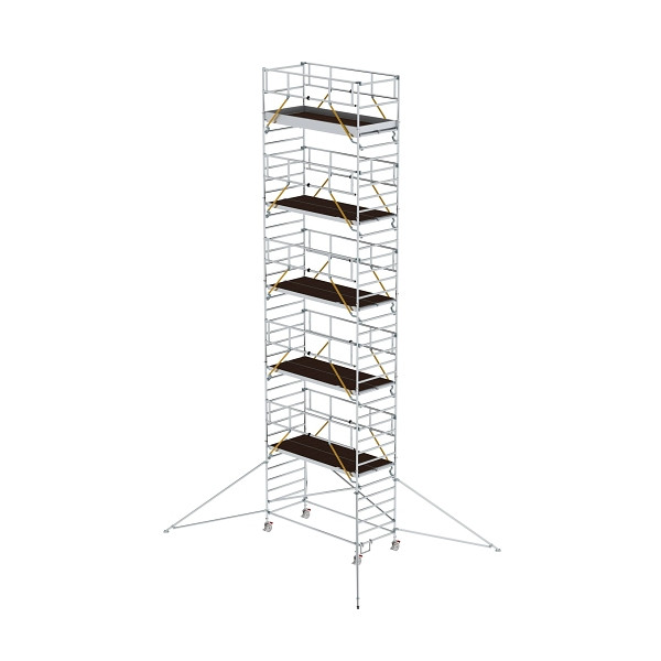 Munk Günzburger Steigtechnik Rollgerüst SG 1,35 x 3,0 m mit Ausleger & Doppel-Plattform Plattformhöhe 10,35 m, 169039