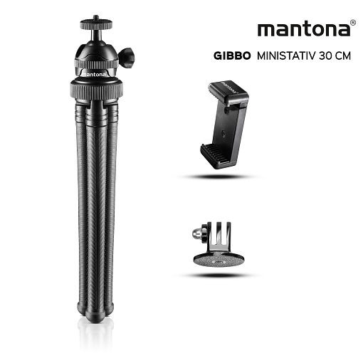 Mantona Gibbo Flex Ministativ 30 cm, 1022759, 4056929227598