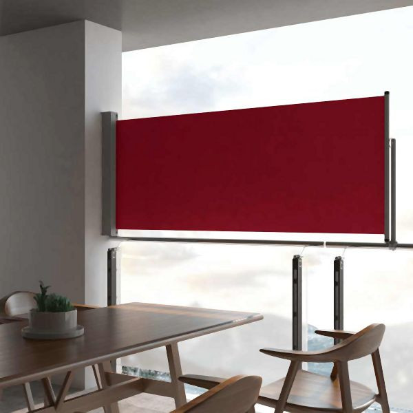 vidaXL Ausziehbare Seitenmarkise 100x300 cm Abmessung Rot, 48342