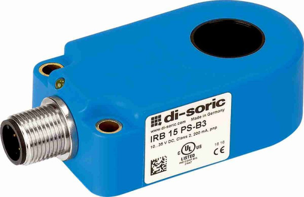 di-soric IRB 15 PS-B3 Induktiver Ringsensor, Innendurchmesser 15,1 mm, pnp, 200 mA, NO, Statisch, 209912
