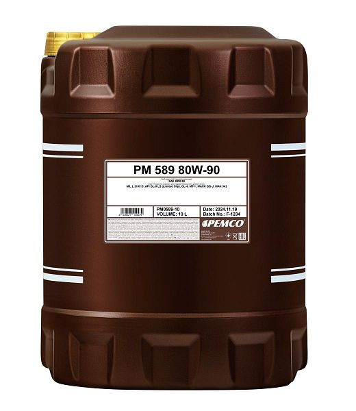 PEMCO Getriebeöl 589 80W-90 GL-5, VE: 10 l, PM0589-10