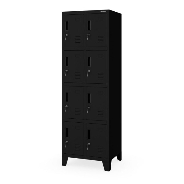 Jan Nowak Doppel-Schließfachschrank ROBERT 2 Plus 559 x 1720 x 450 mm, Schwarz, 2122