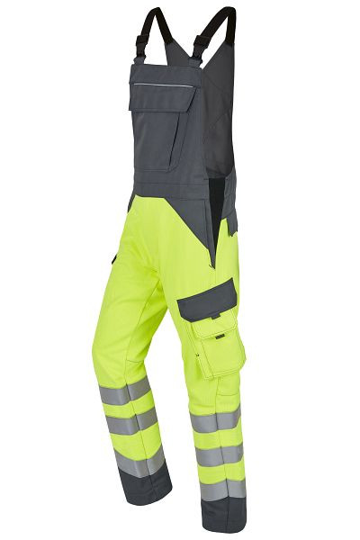 ROFA Latzhose Damen 4552782, Größe D38, Farbe 381-leuchtgelb-grau, 4552782-381-D38