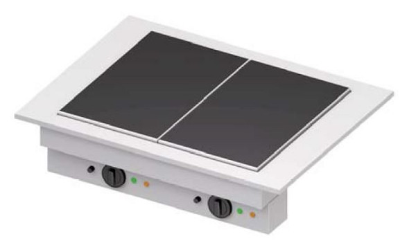 Stalgast Glaskeramik-Wärmeplatte "Drop-In" 4xGN 1/1 1480x620x270 mm Edelstahlabdeckung, DI14108