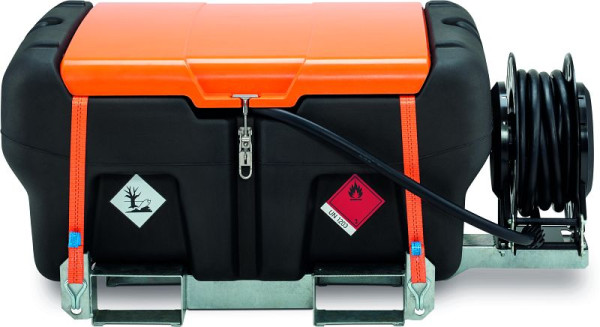 Cemo KS-Mobil Easy 330 l Premium mit Elektropumpe 12 V, 25 l/min, Schlauchaufroller, AZV und Klappdeckel, 11361