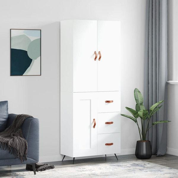vidaXL Highboard Weiß 69,5x34x180 cm Holzwerkstoff, 3195987