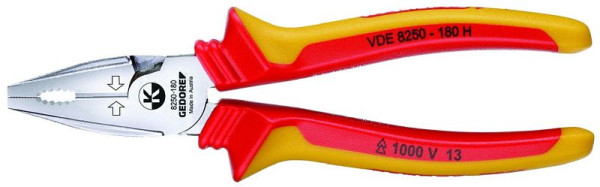 GEDORE VDE-Kraft-Kombinationszange mit Hüllenisolierung, 200 mm lang, 1550969