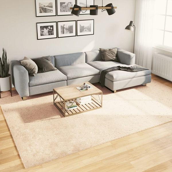 vidaXL Teppich HUARTE Kurzflor Weich und Waschbar Beige 240x340 cm, 375026