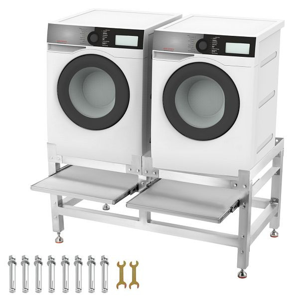 VEVOR Waschmaschinenständer 300LBS, Waschmaschinensockel 25x25-Zoll, Sockel für Waschmaschine und Trockner mit einem 66LBS-Tablett, LZXYJDZSZ00000001V0